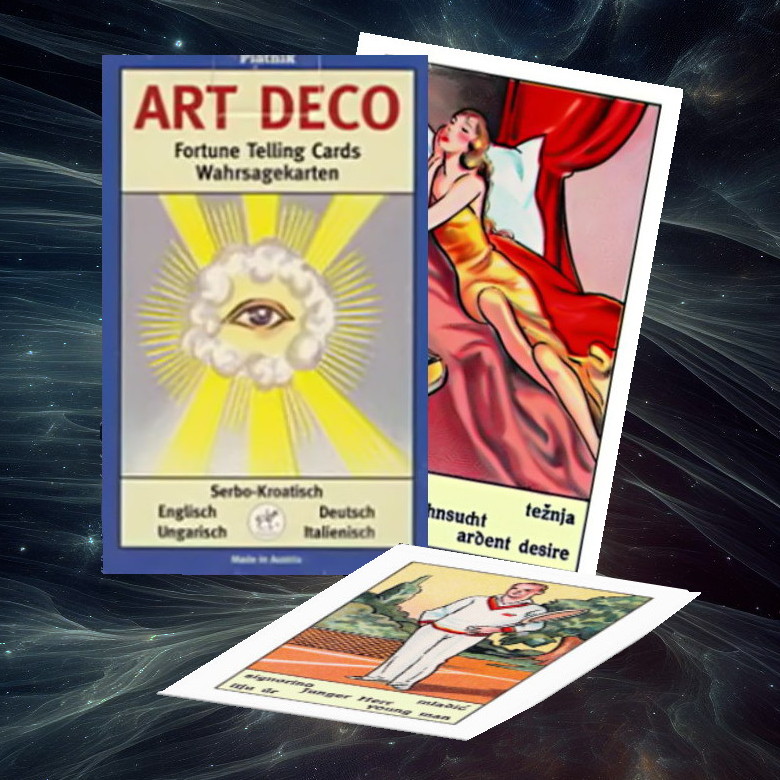 The Art Deco cards first published by Piatnik in 1936, 52 cards by Piatnik 1946 with poster like images