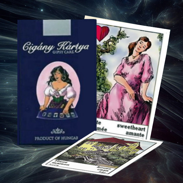 This Gypsy Tarot is beautifully illustrated 36 cards by KVIZ, no# 2489, made in Hungary.